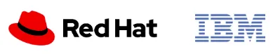 Red Hat and IBM logos