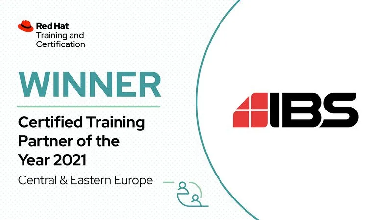 Red Hat Certified Training Partner of the Year 2021, Central and Eastern Europe, awarded to IBS