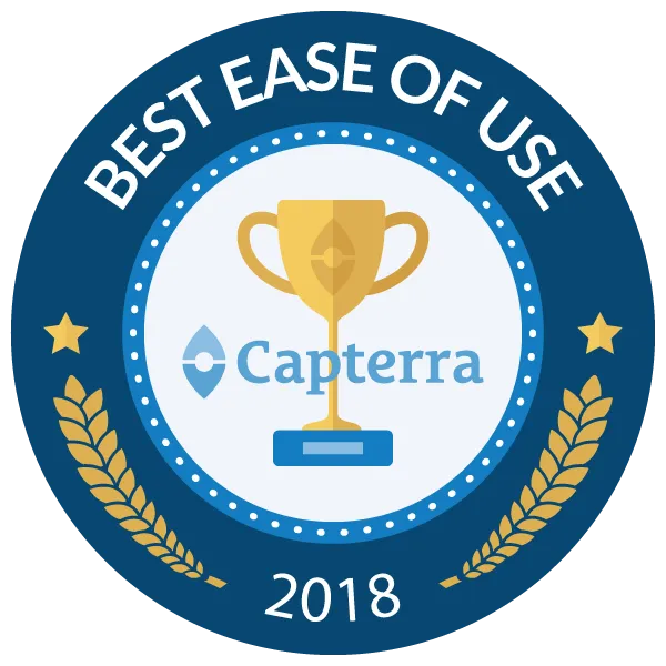Capterra Best Ease of Use 2018 badge