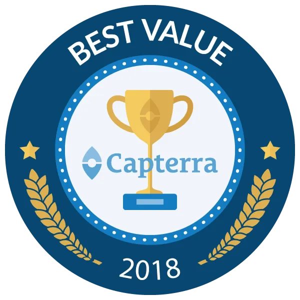 Capterra Best Value 2018 badge