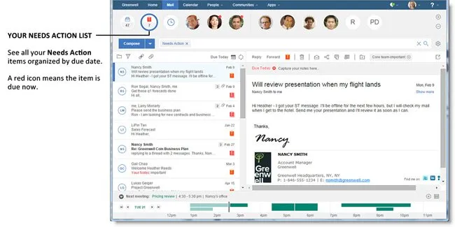 IBM Verse Needs Action list